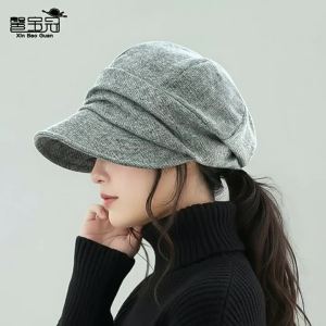 Mũ Beret Mùa Đông Ấm Áp Dành Cho Nữ Kiểu Anh Chất Liệu Len Có Phần Che Tai Mũ Bucket Cổ Điển Dành Cho Thời Tiết Lạnh Size Duy Nhất Phù Hợp Với Hầu Hết Mọi Người