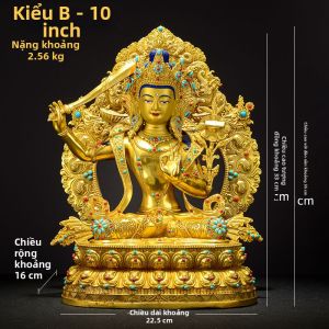 OSITE | Tượng Đồng Bồ Tát Văn Thù Dát Vàng Trong Nhà