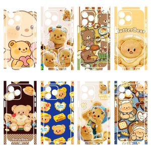 Full Body Apple iPhone Back Film Cartoon Relief Sticker Non-Stick Adhesive PVC Color Film for iPhone 17/16/15/14/13 pro Max