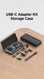 Hagibis | Hagibis USB C Adapter Kit Multifunction USB4 Cable USB Type C Right Angle Adapter 90 Degree Set Storage Case SIM Card Eject Pin
