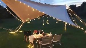 USB-Powered Star Moon String Light Holiday Decoration Warm/Colorful LED Curtain Fairy Lamp for Ramadan Birthday Party Room Decor