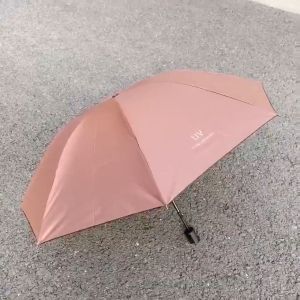 Payung Lipat MANUAL buka tutup lipat tiga anti uv premium Payung Lpt 4 Fancy Motif Buah-Buahan Dalam Hitam Anti UV(MANUAL)