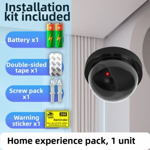 YOULE | Simulated Realistic No-Drill Adhesive CCTV Dummy Camera with Light