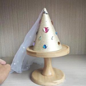 Simple Diamond Pearl Birthday Hat Small Fairy Party Props Internet Famous Style Festive Celebration Accessories