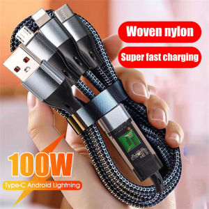 【🔥Best】100W 3 in 1 Super Charging Cable 6A Micro USB Type C Fast Charger Type-C Cable Data Cable For iPhone 15 14 11 Samsung Huawei