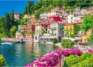 500/1000/1200/2000PCS Lake Como Scenery Jigsaw Puzzles for Adults Games Family Fun Italy Landscape Puzzles Educational Toys