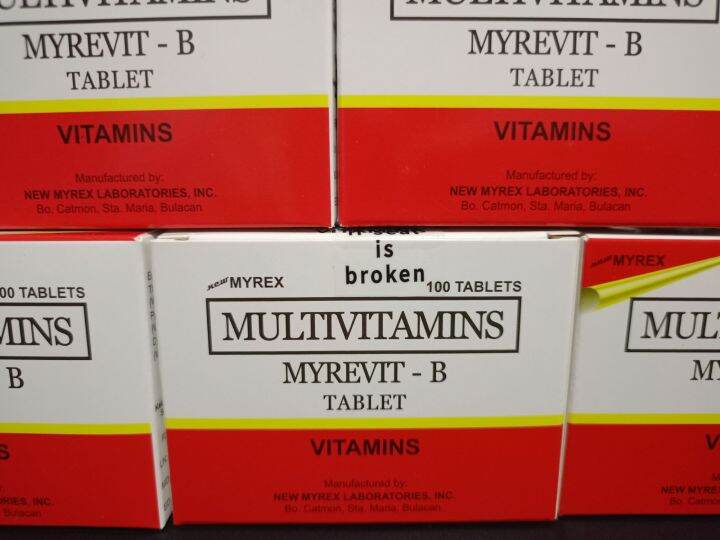 (MYREVIT-B) Popular Brand Vit B1+B6+B12 B-Complex Box Of 100 Capsules ...