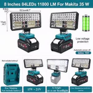 Hộp Đựng Pin Lithium Ion Makita 18V Đèn LED Làm Việc Phụ Kiện Dụng Cụ Đèn Pha Đèn Chiếu Sáng Đèn Pin Dùng Cho Chiếu Sáng Công Trường