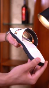 Dép da nam quai ngang thời trang cao cấp YVY Store Da Sit  đế đúc nguyên khối chống trơn trượt.