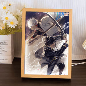 Silver Soul Anime Trang Trí Phòng Ngủ Đèn Ngủ Hình Ảnh Hoạt Hình Sáng Đèn Ảnh Chân Dung Sakata Gin Light up Trang Trí Phòng Trọ