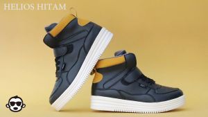 DECKS KIDS SEPATU BOOTS ANAK LAKI LAKI HELIOS WARNA HITAM SIZE 31 s/d 36