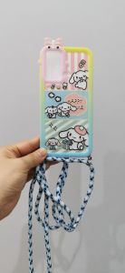 0013 VVV CASE SLING CASE SoftCase Kartun Motif Dinosaurus Monster Pocha IPHONE 6 7 8 6+ 7+ 8+ SE 20 22 X XS XR XSMAX 11 11PRO 11PROMAX 12 12PRO 12PROMAX 13 14 casing gambar monster dino pita pink lucu cute