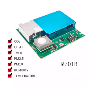 YYS Indoor Air Quality Sensor RS485 UART Output Environmental Air Gas Sensor PM2.5 CO2 HCHO TVOC Gas Sensor For AQI M701
