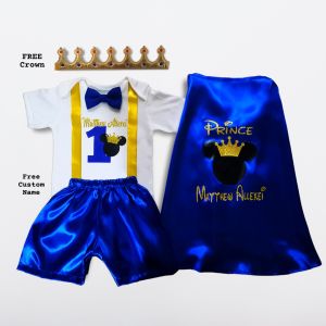 Baby Onesies PH Little Prince First Birthday Costume Custom Name Crown Baby Boy Monthly Photoshoot Outfit