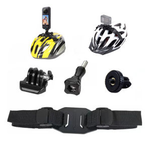 For Go Pro 13 12 11 10 DJI Action 6 5 4 Insta360 X5 X4 Mount Bracket Adjustable Bicycle Helmet Headband Holder Strap Accessories