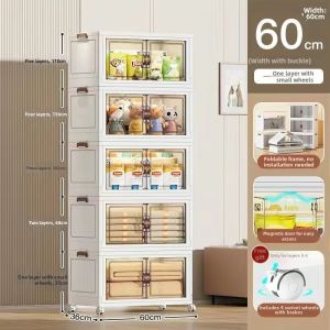 No-assembly Multi-layer Storage Cabinet Plastic