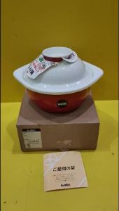 Nồi men nắp gốm Ejiry nội địa Nhật size 18cm cao 8cm (mã 1155) NEW Dùng được bếp từ_Hàng nội địa Nhật