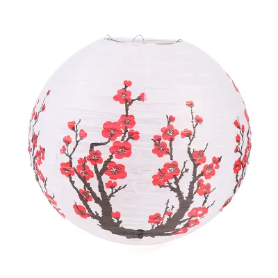 1PC Plum Blossom โคมไฟกระดาษจีนสไตล์ญี่ปุ่นแขวนโคมไฟสวนกลางแจ้งงานแต่งงาน Holiday Party ตกแต่ง