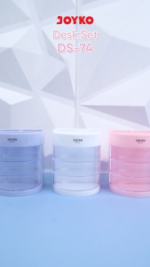 Desk Set JOYKO Pen Holder Tempat Alat Tulis DS-74 Blue Pink White