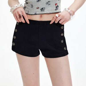 Unifree | High Waist Summer Fashion Black Jeans Shorts