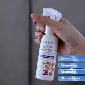 Gently Hair Lotion Smooth Keratin - Rambut Anak Wangi Dan Lebat Dengan Seledri & Minyak Kemiri (BPOM)