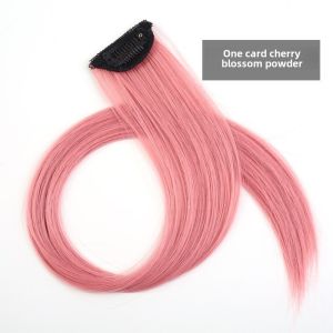 Pink Hair Clips Fake Hair Pieces Dyed Braid Multi-strand Extensions Sweet Cool Small Braids Fashionable Hair Accessories