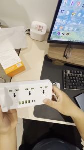 [Giao hàng 24 giờ⚡️] Ổ điện đa năng có sạc nhanh PD + sạc không dây + cổng USB chịu tải 2500W dây dài 2m