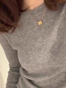 chaqi | Gray Base Layer Shirt Early Autumn New Womens Fashion 2025 High-End Sensation Slim Fit Inner Wear Slimming Knitted Sweater Top