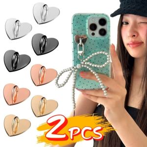 2PCS Cellphone Finger Ring Adhesive Metal Phone Finger Grip Loop Stand Heart Grip Holder Phone Charm Hook for DIY Hanging Supplies