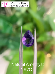 Natural Gemstone Amethyst 1.97CT Pear Mix cut Purple from Brazil