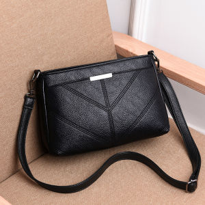 Mei Qi New Midlife Womens Bag Moms Bag 2025 New Multi-layer Single Shoulder Satchel Simple Soft Leather Small Bag