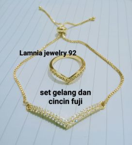 Set dewasa gelang dan cincin fuji fashion viral kekinian