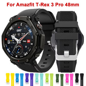 Silicone Band For Amazfit T-Rex 3 Pro 48mm Watchband 22mm Watch Strap Sport Bracelet For Amazfit Balance /GTR 4 3 2/Helio/Bip 5