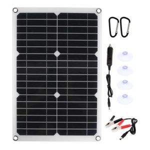 1200W Solar Panel 12V Battery Charger with Dual USB 20A Controller Portable Solar Cell for Outdoor Camping RV Yacht