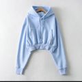SWEATER CROP WANITA HOODIE JUMPPER. 