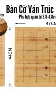 Bàn Cờ Ván Trúc Dày 2cm Khắc 2 mặt Dùng Chơi Cờ Tướng - Cờ Vây 19 dòng - Cờ Caro