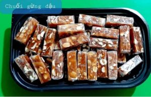 300g kẹo chuối đậu phộng có gừng đặc sản Bến Tre