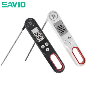 SAVIO Digital Meat Thermometer Cooking Food Kitchen BBQ Probe Water Milk Oil Liquid Oven Digital Foldable Temperaure Sensor Meter Thermocouple