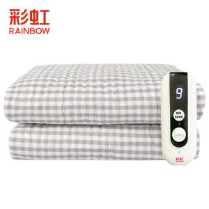 Rainbow Single Person Cotton Electric Blanket 9 Temperature Settings Timer Deodorizing Safe for Children Home Use Heating Pad