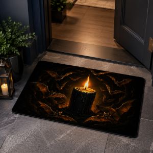 VIKAMA Blood Moon Gothic Castle Doormat Mềm Mại Chống Trơn Trượt Hiên Nhà Thảm Halloween Trang Trí Nhà Chống Trơn Trượt Chống Phai Màu Polyester Lối Vào Thảm