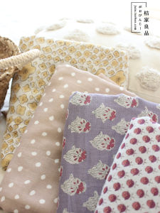 Vải Cotton Hai Lớp Chất Lượng Mầm Non Vải Tay Vải Giường Thủ Công Vải Cotton Nguyên Chất Quần Áo Trẻ Em Gối Chăn Vật Dụng Giường Ngủ