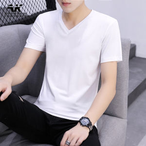 AKT | Short Sleeve Cotton Fashion T-Shirt V-Neck Summer New