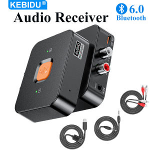 KEBIDU | KEBIDU Bluetooth 6.0 Audio Receiver 3.5mm AUX RCA Wireless Adapter Stereo Music Bluetooth Adapter 1 to 2 For Console Mixer Phone