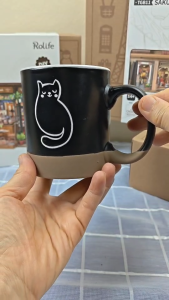 แก้วเซรามิค ลายแมว แก้วกาแฟ