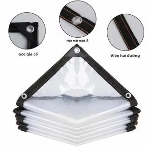 Vải Bạt Che Nắng Chống Thấm Trong Suốt Nhẹ Chất Liệu PE Dùng Cho Mái Che Ngoài Trời & Lưới Chắn.