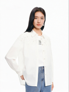 Koradior | Lace Jacquard Fashion Design Elegant Womens Shirt