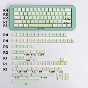 Ginkgo Leaves Theme PBT Dye-sub Keycaps Cherry Profile 134 Keys Set for 60%/65%/75%/87%/96% Mechanical Keyboard