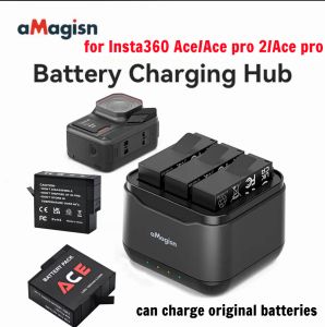 aMagisn Battery Fast Charger Box For Insta360 Ace Pro 2/Ace/ace pro Dual Charging Battery Storage For Insta360 Sports Camera Accessories