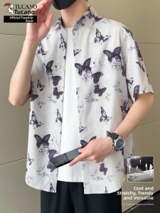 TUCANO | Beach Print Thin Short Sleeve Shirt
