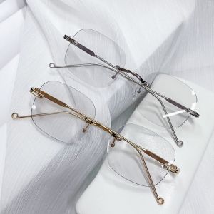 Frameless Anti Blue Light Glasses Lightweight PC Frame for Both Men and Women Suitable for Indoor Use